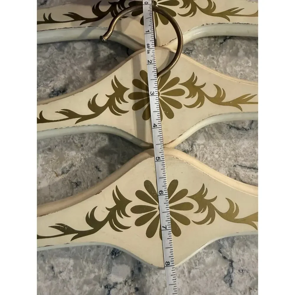 Set of 8 1960s Vintage Italian Florentine Gilt Wood Clothing Hangers